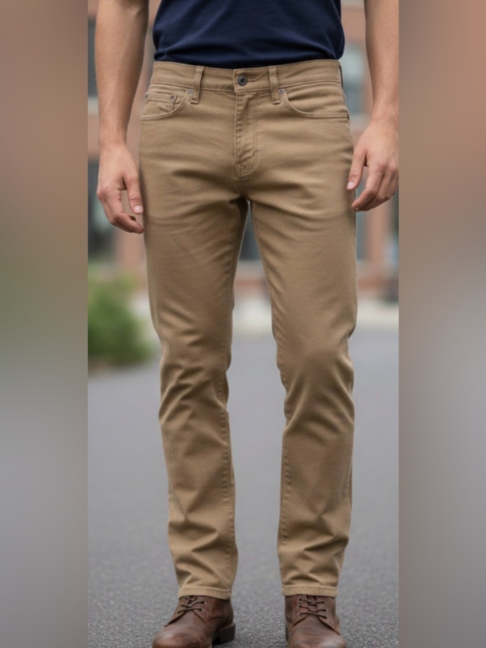 Lucky Brand Men’s Size 30/32 Ermine Tan Canvas Pants – NWT Straight Leg